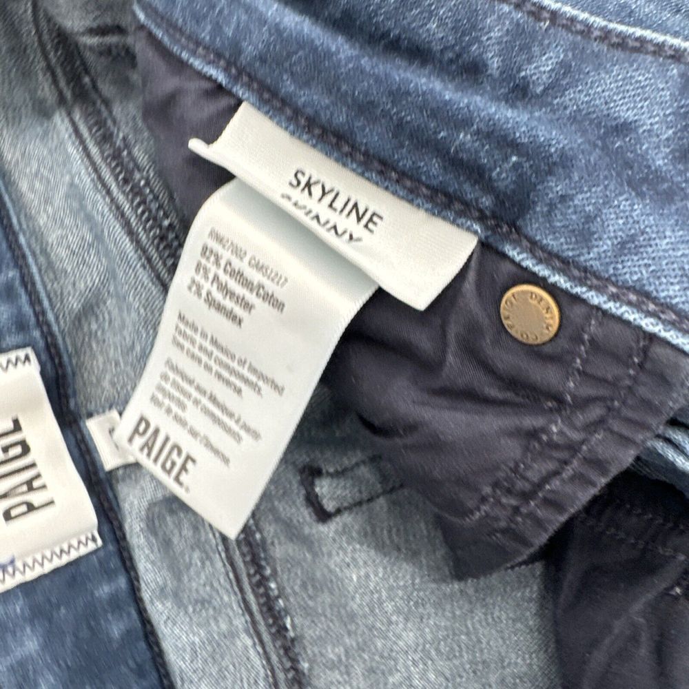 Paige Jeans Skyline Skinny Women's Size 28 Blue Med Wash Jeans - Picture 10 of 13